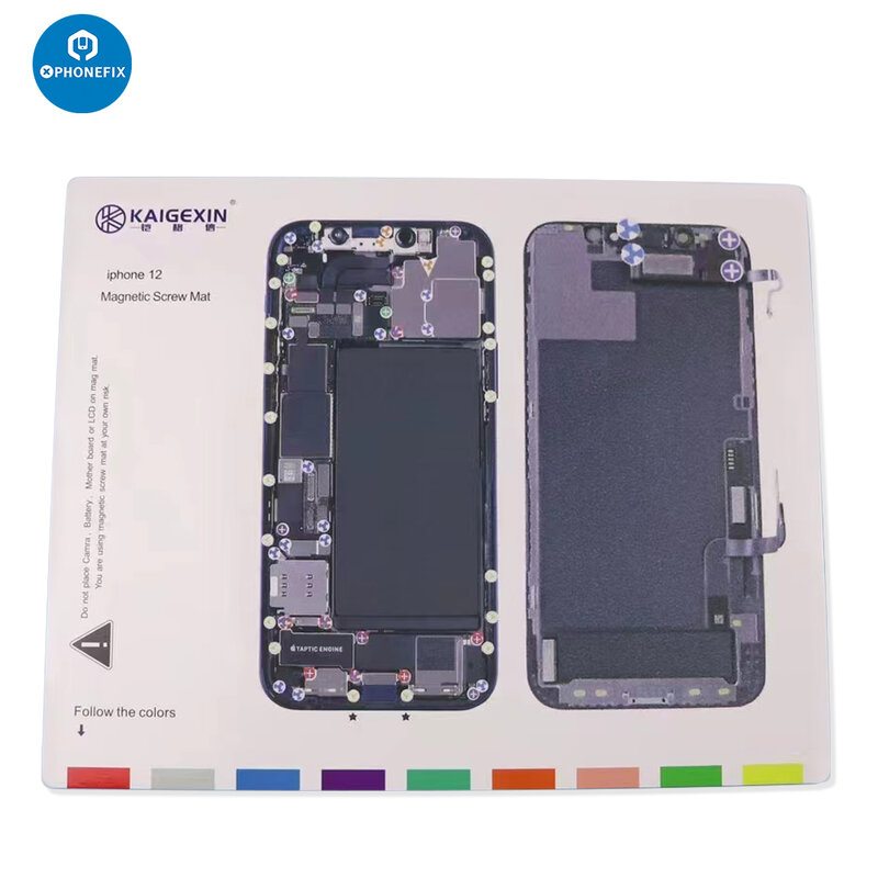 Professional Magnetic Screw Work Pad for Iphone 15 14 13 12 11 X XS MAX Magnetic Screw Mat Repair Technician Disassembly Pad