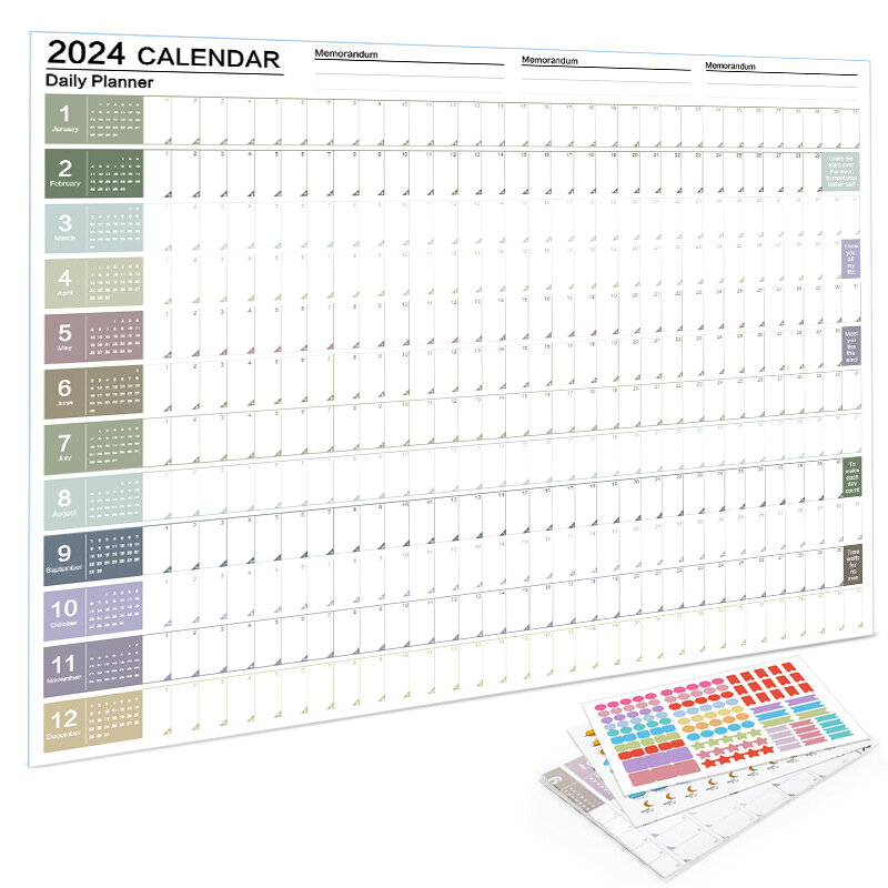 家庭やオフィス用の壁掛けカレンダー、kawaii年間プランナーシート、メモ帳、リスト、アジェンダオーガナイザー、チェックリスト、2022