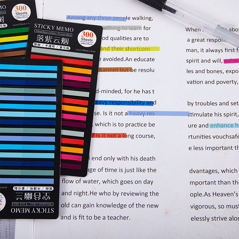 Kawaii 300 folhas arco-íris cor almofada de memorando postado ele notas pegajosas papel adesivo bloco de notas bookmark material escolar papelaria