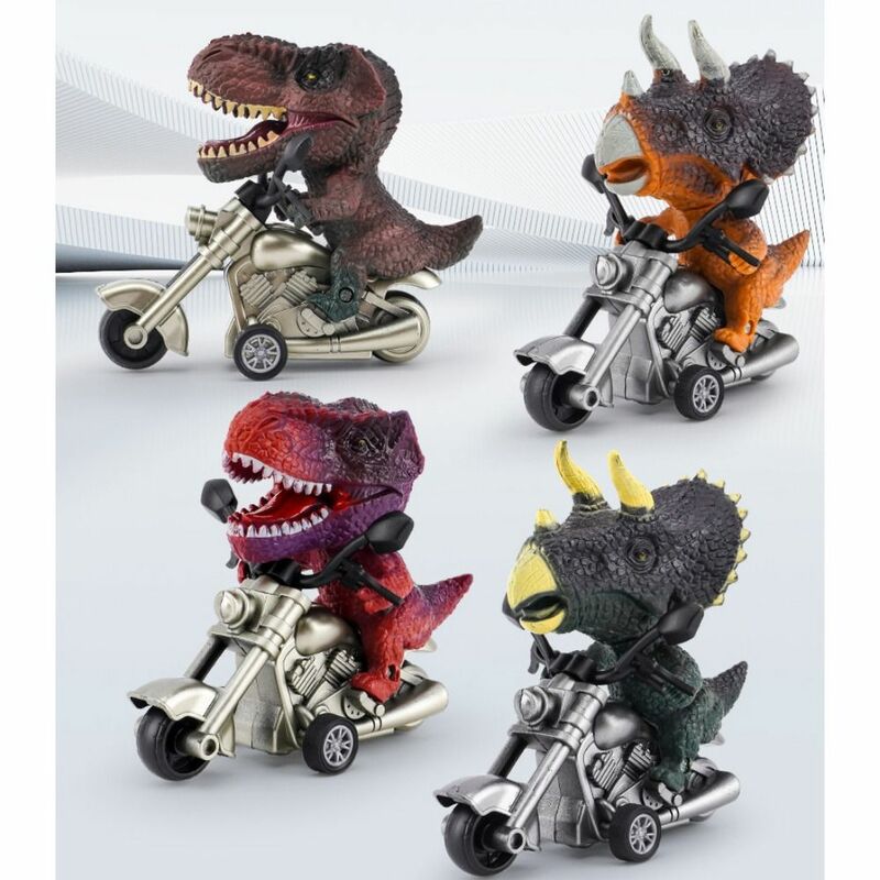 لعبة ديناصور محاكاة للأطفال ، ركوب دراجة نارية الجمود ، نموذج حيوان ، لعبة سيارة سحب للخلف ، شخصية حركة ، هدية مهرجان