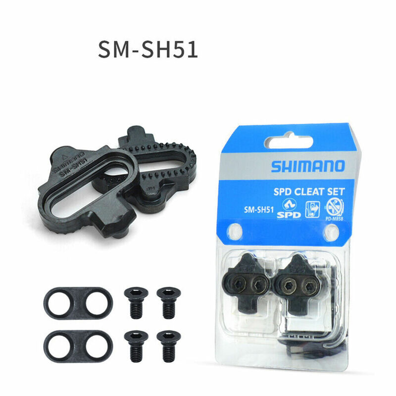 Shimano Spd Sm Sh56 Sh51 Stollen Mtb Fiets Ontgrendeling Multi-Release Pedaal Stollen W/Cleat Mter Platten Float Berg Paarschoen
