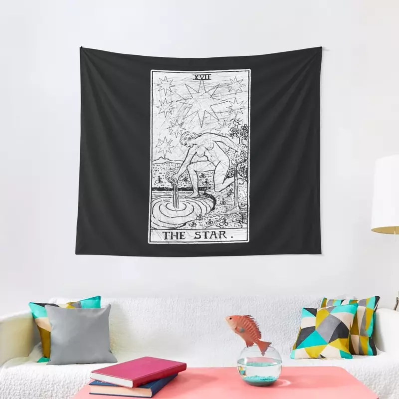 The Star Tarot Card - Major Arcana - fortune telling - occult Tapestry Wall Deco Home Decoration Bed Room Decoration Tapestry