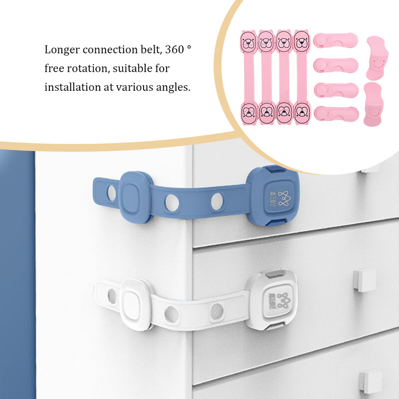 ABS Baby Proof Lock Set Wardrobe Child Safety Locks Kit Doors Latches