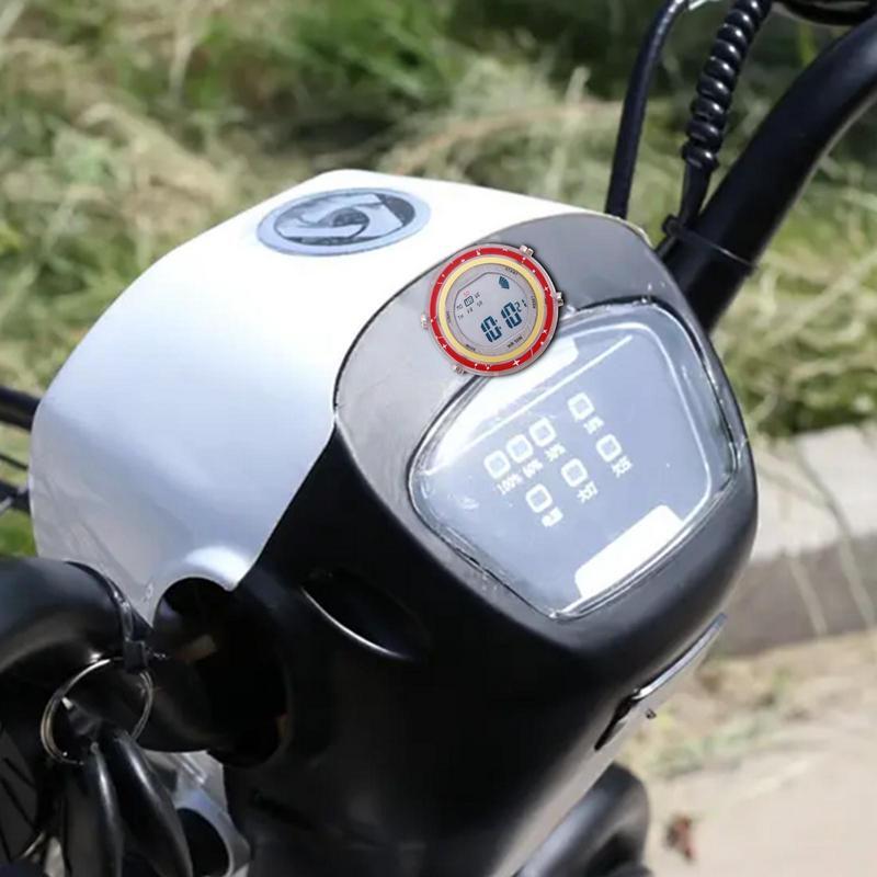 오토바이 디지털 시계 스틱 온 다이얼 시계, 방진 미니 발광 시계, 오토바이 자동차 SUV용 장식 시계