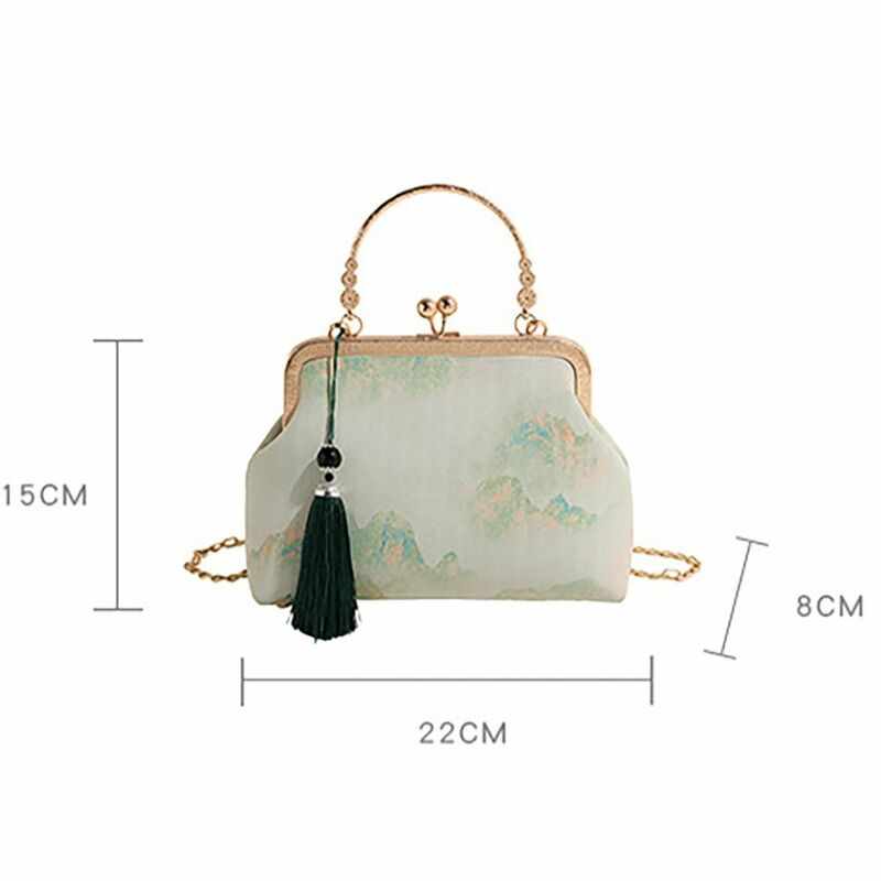Tassel Chinese Style Handbag New Polyester Elegant Women's Bag Crossbody Bag