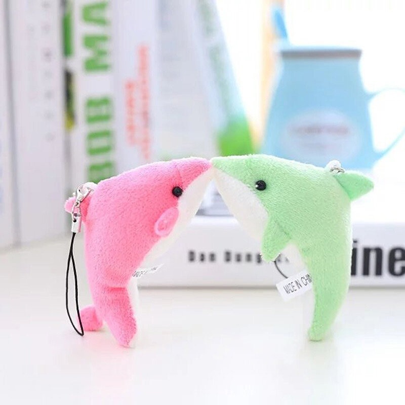 Cute Colorful Phone Keychain Cartoon Dolphin Doll Animal Doll Home Decoration Gift Toy Filled/Stuffed Plush Doll Toy