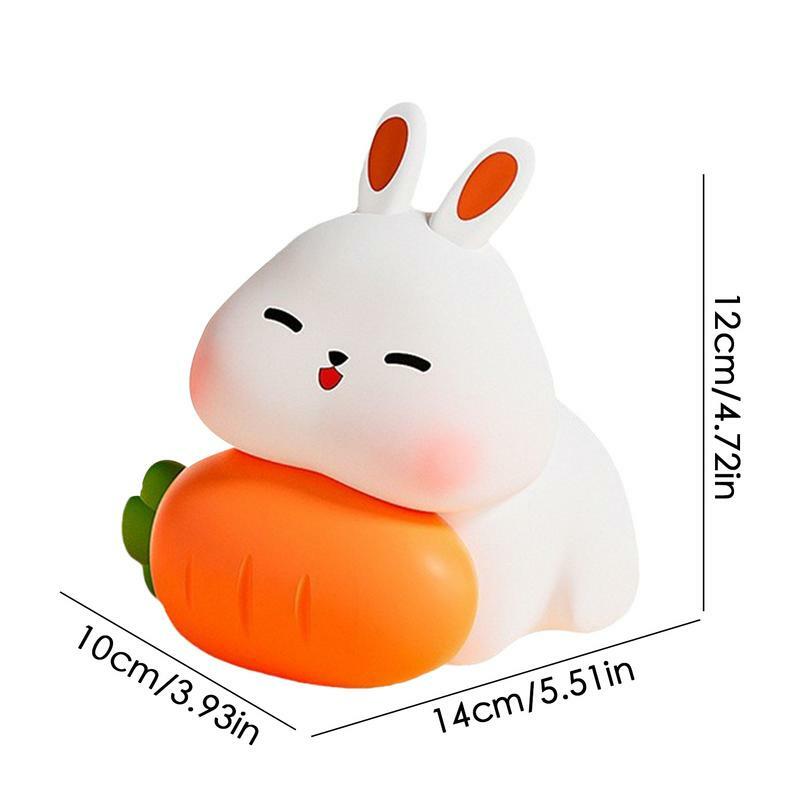 Bunny Lamp Design Bedside Touch Lamp 3 Level Dimmable Touch-Sensitive Rechargeable Night Light For Kids Soothing Bedtime