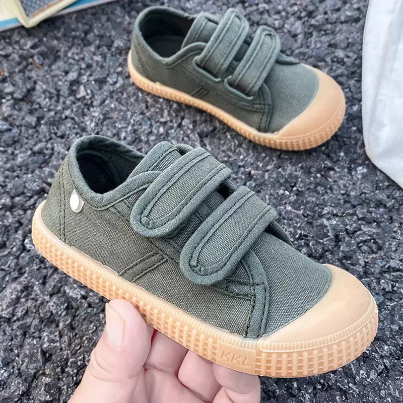 Children Canvas Shoes Spring Toddler Infant Boys Sneakers Girls Candy Color Casual Shoes Baby Kids Breathable Soft Bottom Shoes