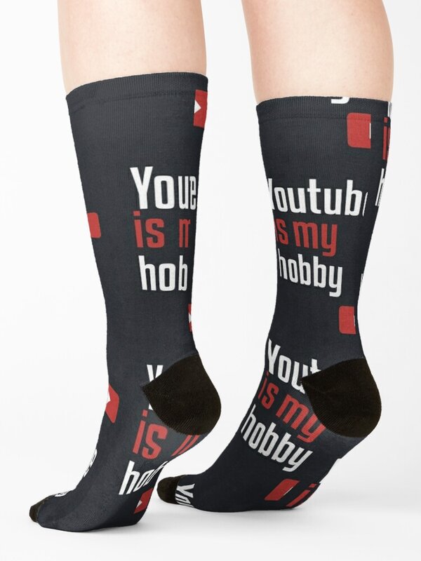 Youtube é o meu hobby meias para homens e mulheres