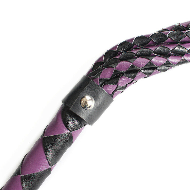 PU leather riding whip with wrist strap