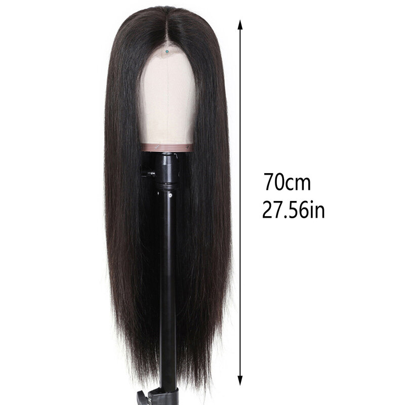Women Long Straight Wig Middle Split Bangs Long Straight Hair Chemical Fiber Headgear Burgundy cosplay wig for daily party