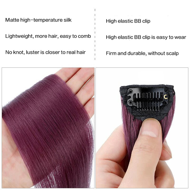 Kolorowe włosy doczepy kręcone jeden klips w syntetyczne długie włosie dla dziewczynek, wielobarwne, imprezowe pasemka peruka
