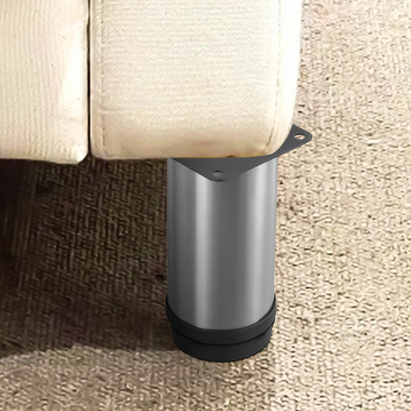 Kaki Sofa baja tahan karat kaki mebel dapat disesuaikan kabinet penopang kaki furnitur dengan sikat yang dapat disesuaikan