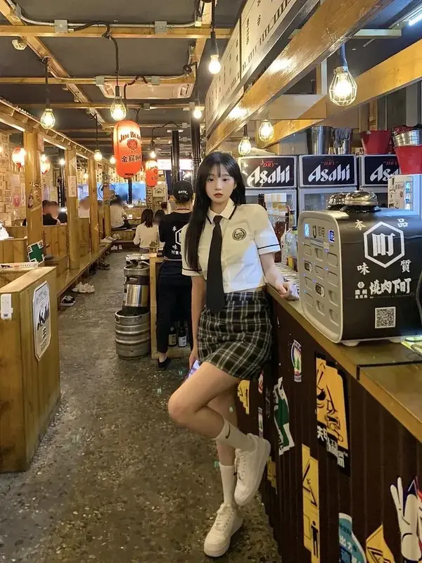 Japanese And Korean Style College Style School Costume Suit High Waist Hip Wrap Skirt Girl Jk Uniform Daily two-piece Jk Set