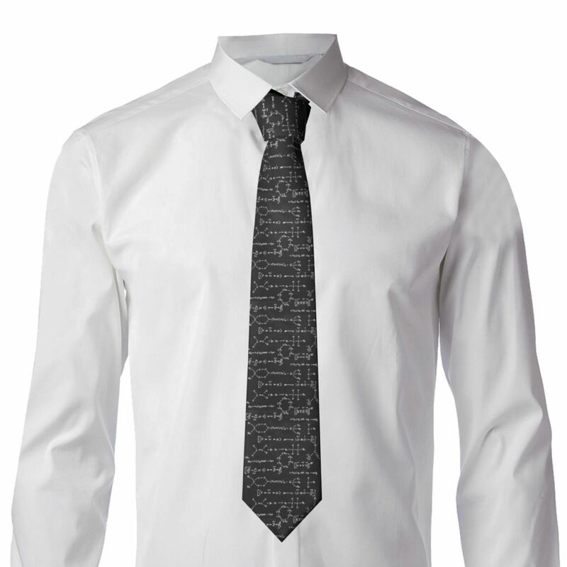 맞춤형 화학 과학 공식 쓰기 넥타이, 남자 클래식 과학 원자 구조 실크 사무실 넥타이