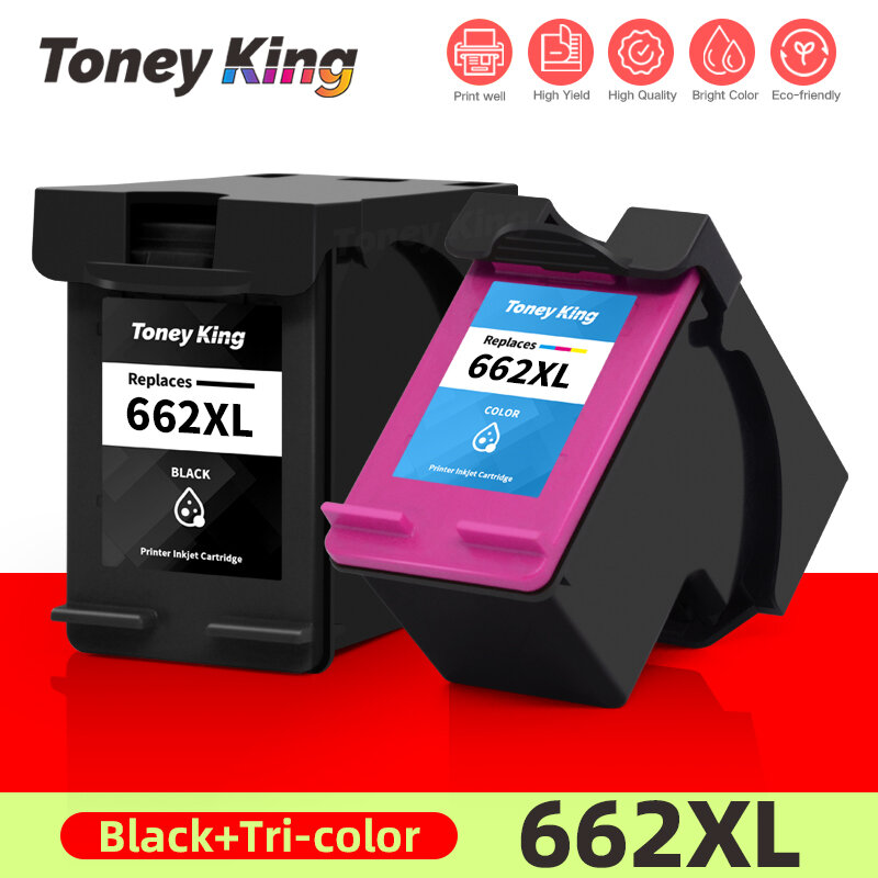 Toney King 662xl Refabricaged Inkjet Cartridge Voor Hp 662 Xl Deskjet 1015 1515 2515 2545 2645 3515 3545 4510 4515 4516 4518