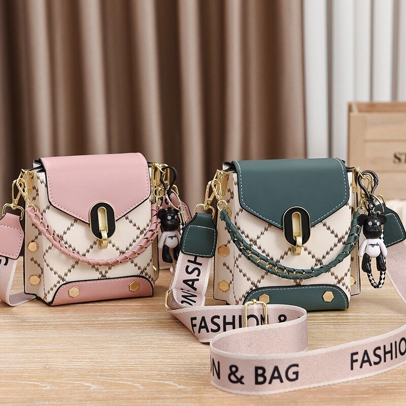 Summer New Bag Korean Style Simple Small Square Bag Fashion All-Match Shoulder Crossbody Fashion Mini Phone Bag Women's Bag