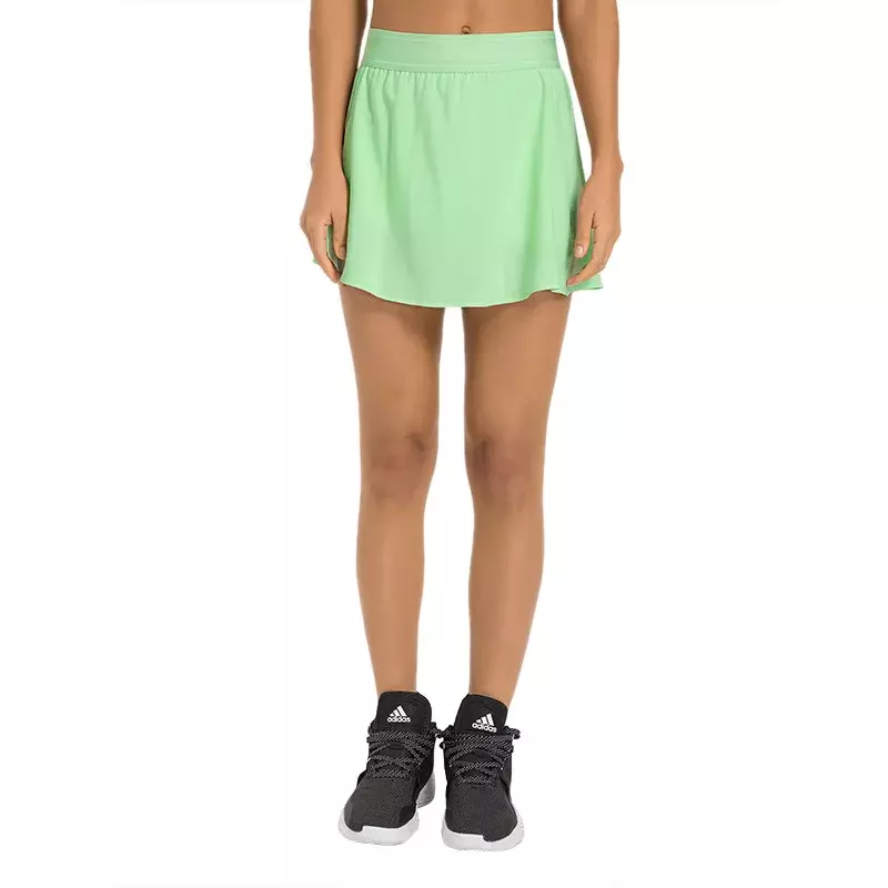 Spring/Summer New Water Cooled Quick Drying Sports Pant Skirt with Pockets Running Fitness Fake Two Tennis Skirts