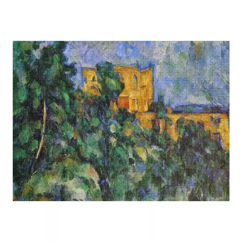 Chateau noir paul cezanne artwork drawing Jigsaw Puzzle Personalized Toy Wood Adults With Personalized Photo Wooden Name Puzzle