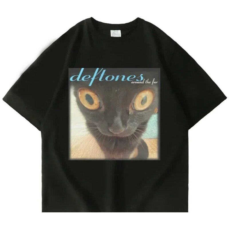 Koszulki damskie Vintage luźne Horror Deftones czaszka T Shirt Casual Harajuku gotyckie czarny podkoszulek letnie topy Streetwear Hip Hop