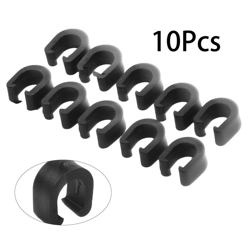 Useful New Practical Bicycle Buckle Bicycle Buckle C-Clips Buckle Plastic 10pcs/pack Line Pipe Fixing Bicycle C Type