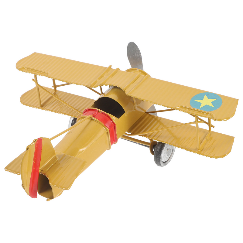 Ferro miniatura avião decoração, modelo retro, requintado, 1pc