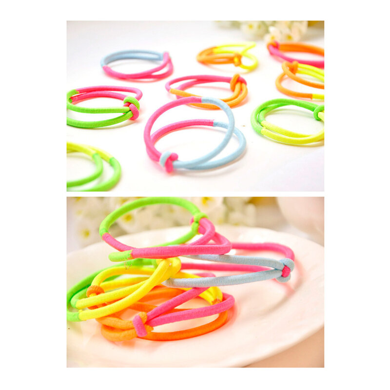 (Min Bestelling $10) Kleurrijke Bloem Haarband Voor Vrouwen/Meisje Paardenstaart Houder Elastische Haarband Banden Haar Accessoire Hb88 9 Stks/partij