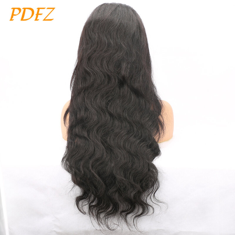 Perruque Lace Front Wig Body Wave naturelle, cheveux humains, 13x4, pre-plucked, HD