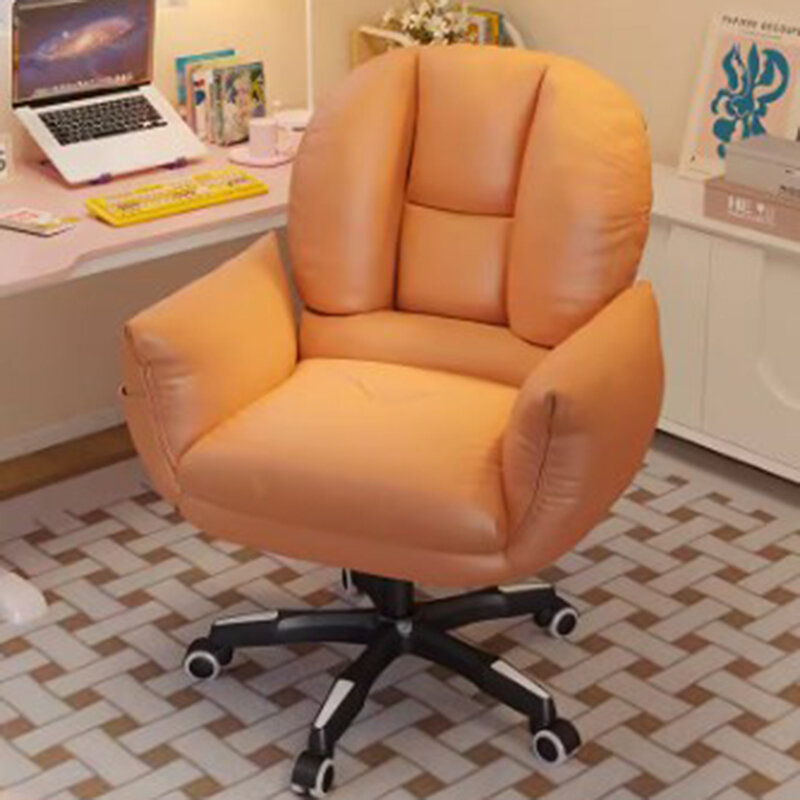 Back Rest White Office Chair Nordic Fancy Design Rotating Cheap Office Chair Upgrade Girl Cadeiras De Escritorio Furniture