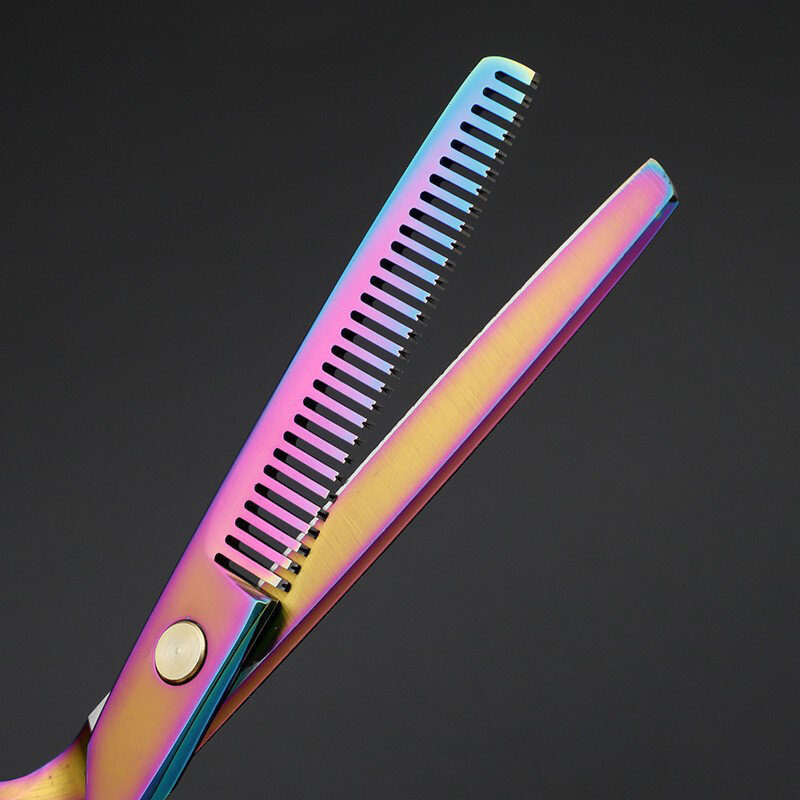 Ensemble de ciseaux de coiffure professionnels pour usage domestique, ciseaux à cheveux amincissants, outils de coupe de barbier, 6 po