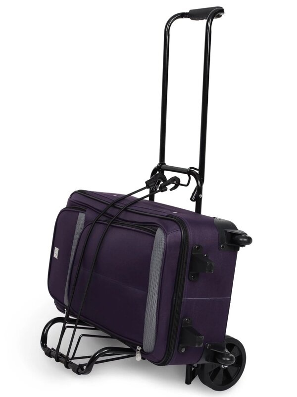 Folding Luggage Cart, Black, 39" x 13" (15" Platform), 3lbs Empty, 75lbs Capacity