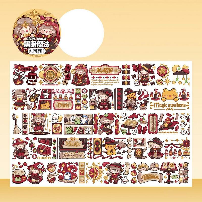 Scrapbook Sticker Cute Cartoon Girl Stickers girasole Washi Tape Set decorazione fai da te per diari Scrapbook artigianato giapponese