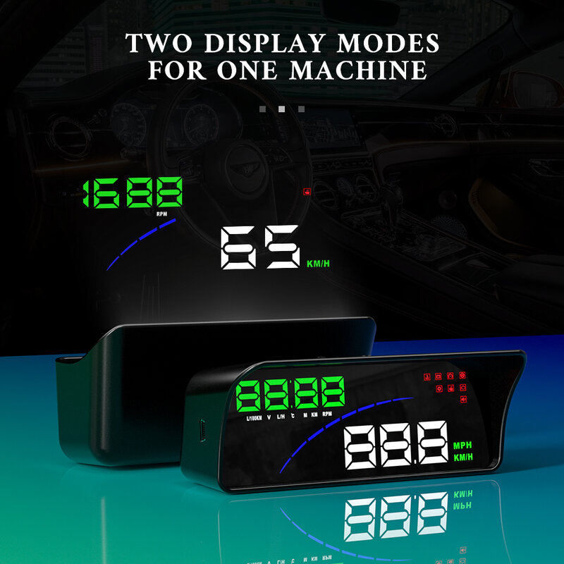 WYING P9 OBD2 HUD Car Digital Automatic Speedometers Head Up Display Car Water Temperature Voltage Alarm Smart Auto Tools