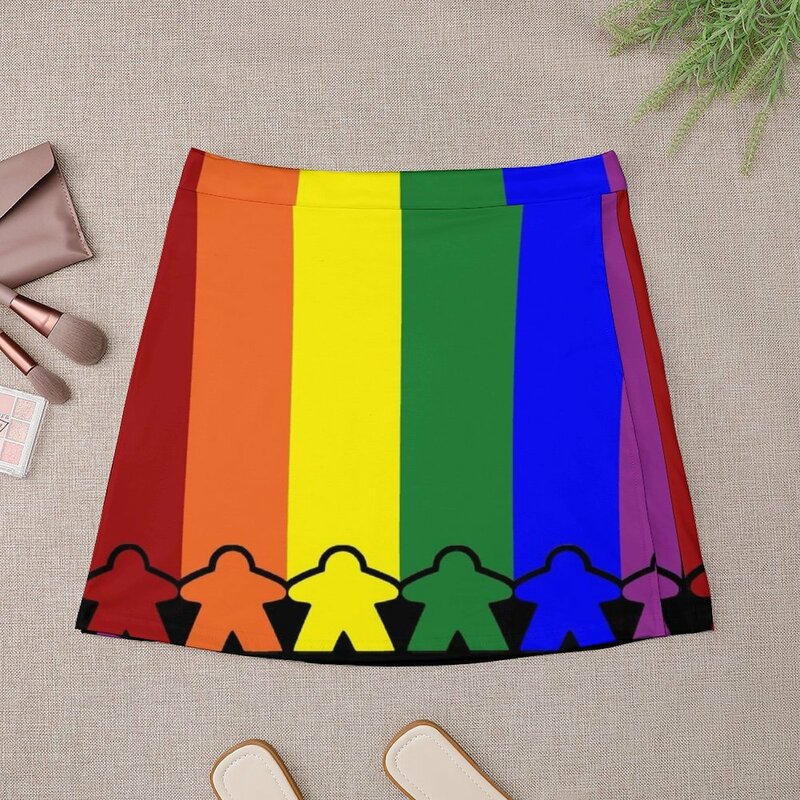 Мини-юбка для геев Pride (минимальное издание Meeple), женская одежда стильные юбки