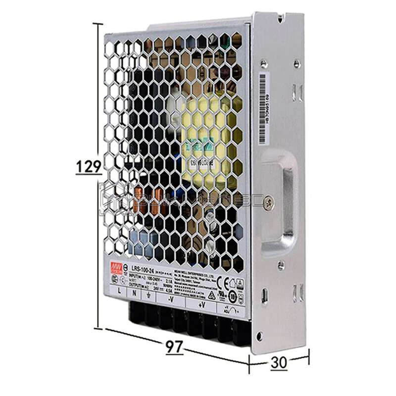 Zasilacz przełączający Meanwell LRS100 100W pojedyncze wyjście DC 3.3V 5V 12V 15V 24V 36V 48V oznacza dobrze MW LRS-100