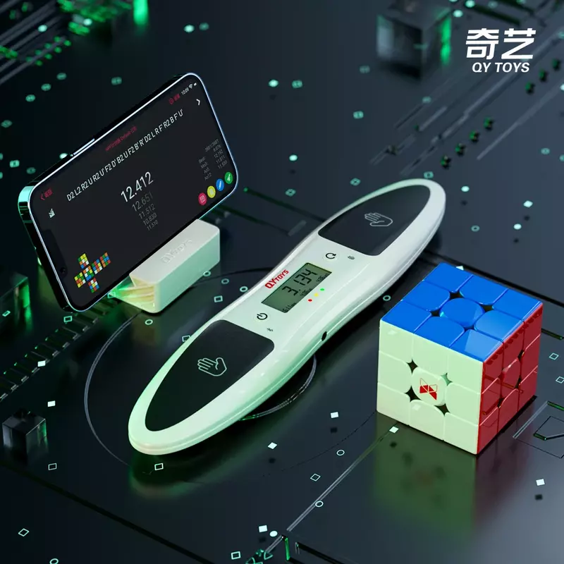 Qiyi-Temporizador inteligente de Cubo mágico para competición educativa, temporizador profesional, velocidad Mofangge, QY