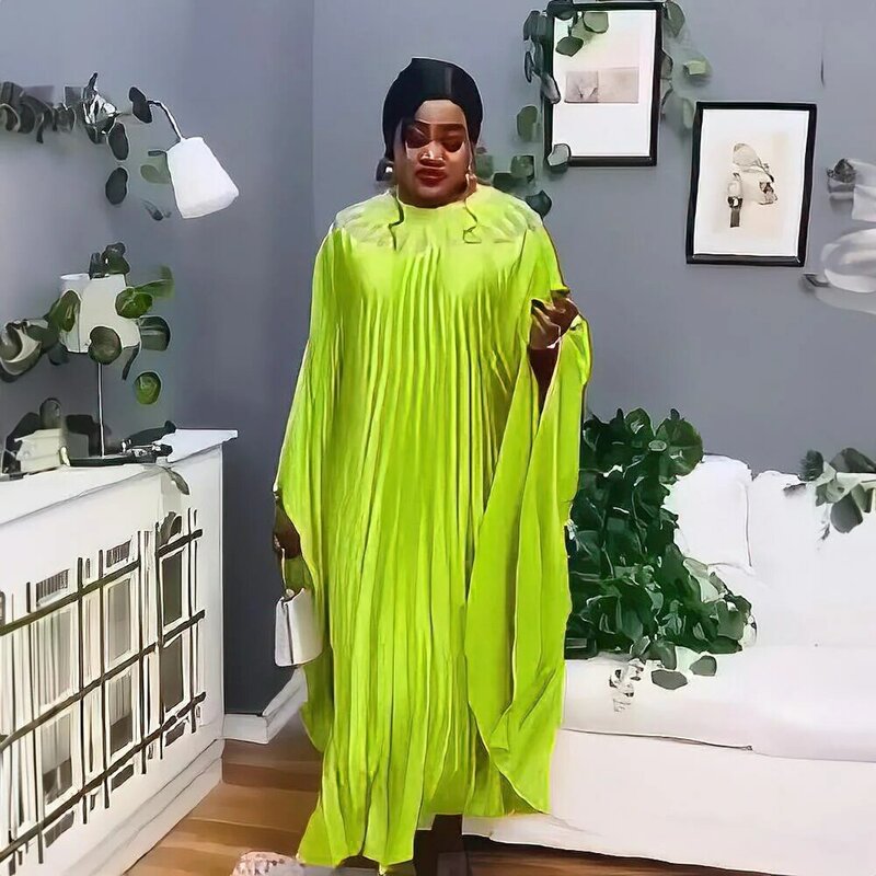 Стильная африканская мама BOUBOU, плиссированное платье, украшение из бисера, Африканское платье, женская африканская одежда