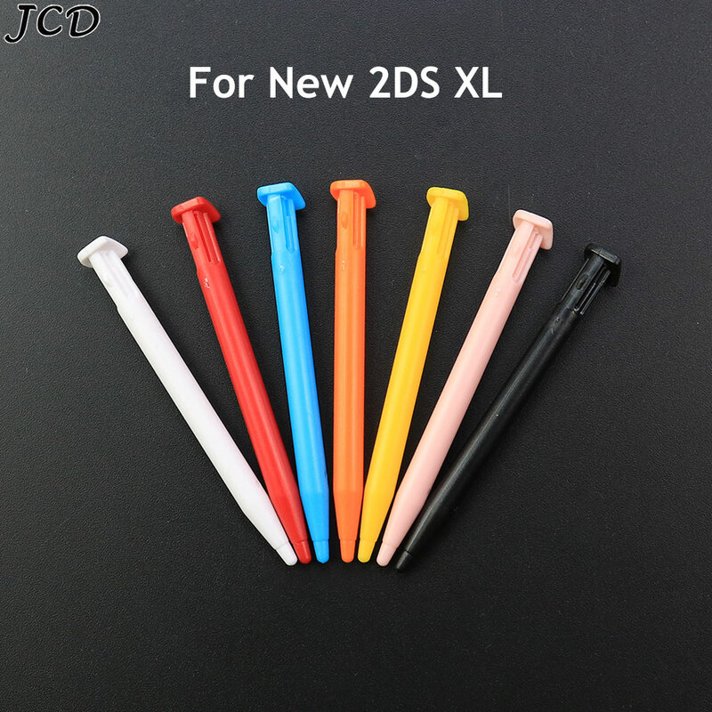 Jcd 7 cores de plástico touch screen para novo 2ds xl ll 2dsxl 2dsll, caneta stylus, acessórios para jogos