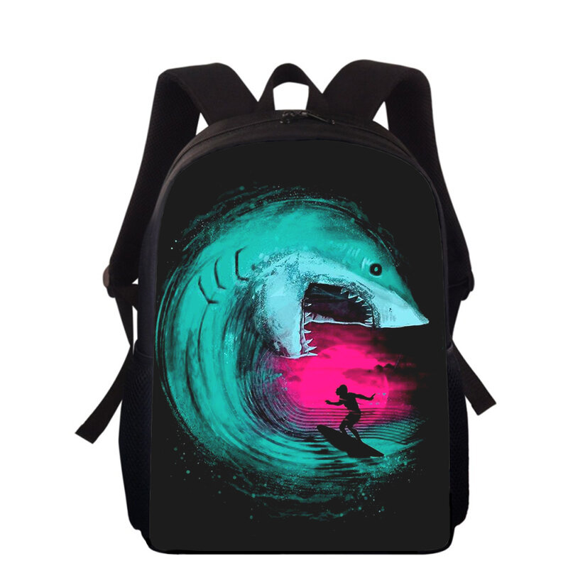 shark animal 16" 3D Print Kids Backpack Primary School Bags for Boys Girls Back Pack Students School Book Bags