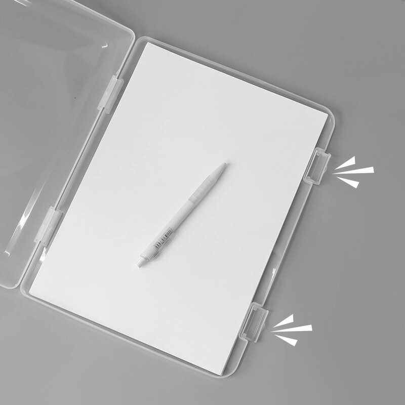 กล่องแฟ้มพลาสติกใสจัดเก็บเอกสารแบบหนาอุปกรณ์สำนักงานเคสเอกสารทดสอบกระดาษจัดประเภท