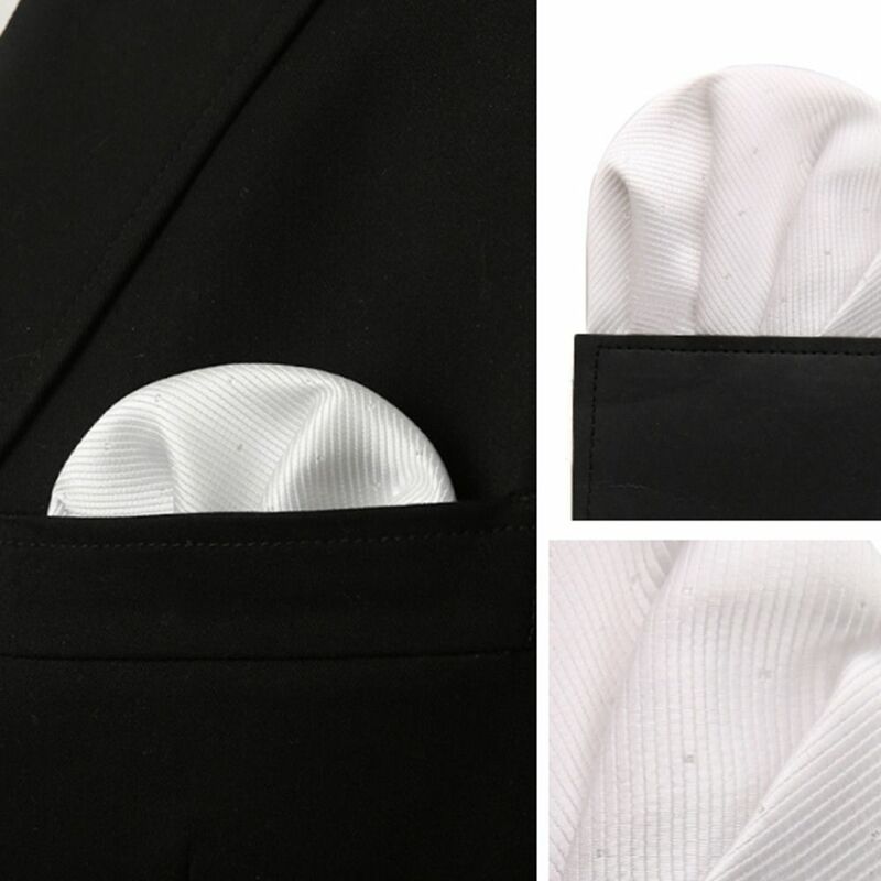 Chest Towel For Male Polka Dots Solid Color Pre-folded Korean Pocket Hanky Men Handkerchief Suit Accessories Suit Pocket Towels