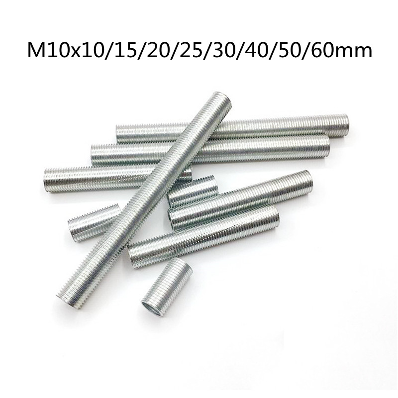 10pcs M10 Hollow Tooth Tube Internal Thread Hollow Screw Nut Lamp Cap Chandelier Connect Rod Fixed Base Lighting Accessories