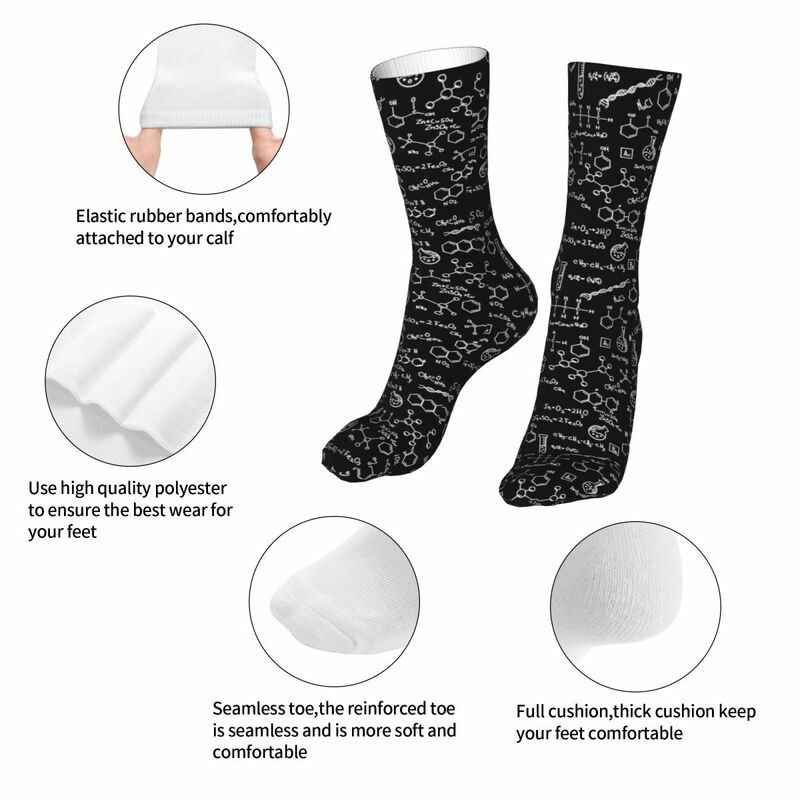Happy Science-Calcetines deportivos para hombre y mujer, calcetín con diseño químico, 2022