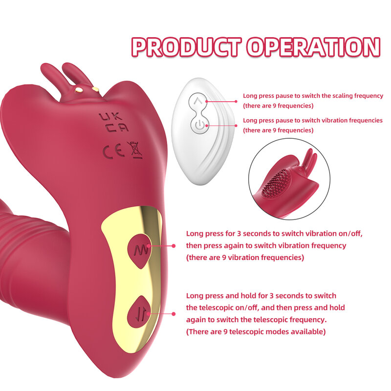 Remote Control Panties Thrusting Vibrator For Women Wearable Vagina Stimulator G Spot Dildo Female Masturbator Sex Toys Adults