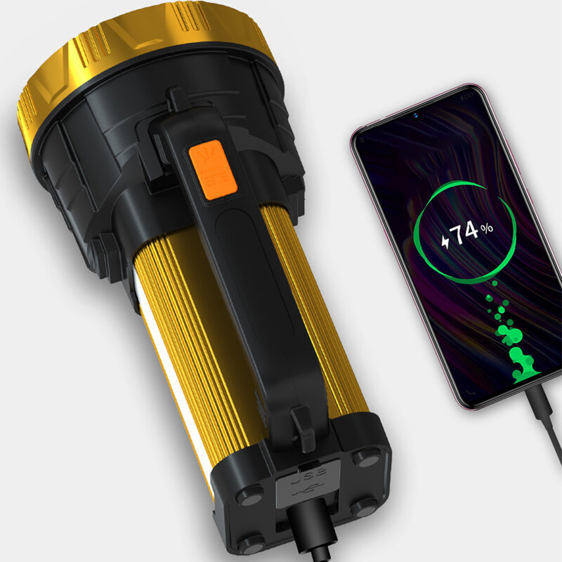 Suchscheinwerfer Taschenlampe USB wiederauf ladbare Langstrecken scheinwerfer Camping