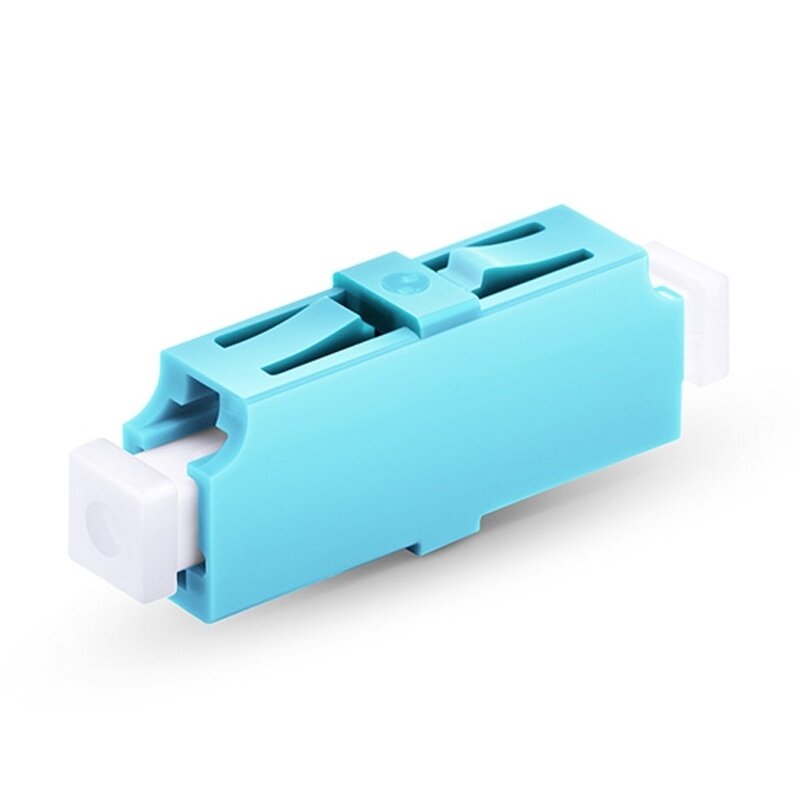 ADOP adaptador/acoplador de fibra óptica de plástico multimodo para LC/UPC a LC/UPC Simplex OM3, sin brida, Aqua