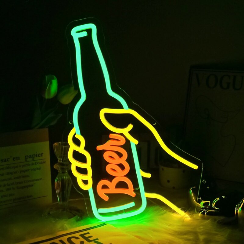 UponRay-LED Neon Light Sign, Acrílico Neon Sign, USB Dimmer Switch, Casa, Homem Caverna, Festa, Clube, Bar, Loja, Wall Art Decor