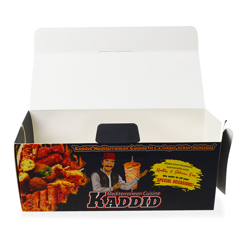 Индивидуальная продукция, распродажа, бумажная коробка для упаковки хот-догов с принтом на заказ
