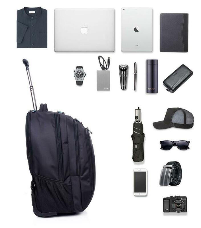 Männer Geschäfts reise Trolley Tasche mit Rädern Rolling Laptop Rucksack Roll rucksack Kabinen größe Handgepäck Koffer