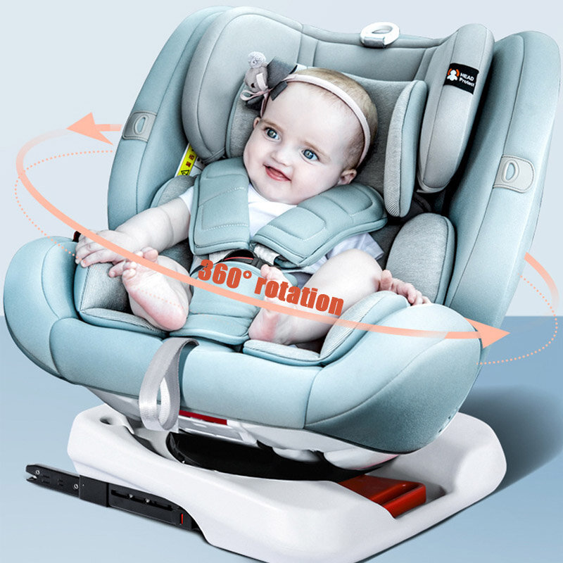 Assento de carro do bebê 360 ° rotação assento de segurança infantil multifuncional cadeira para crianças recém-nascidas para 1-12 anos de idade
